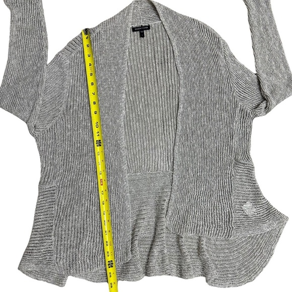 Eileen Fisher Open Cardigan Peplum Hem Ivory SZ Large Quiet Luxury Old Money - Picture 8 of 9
